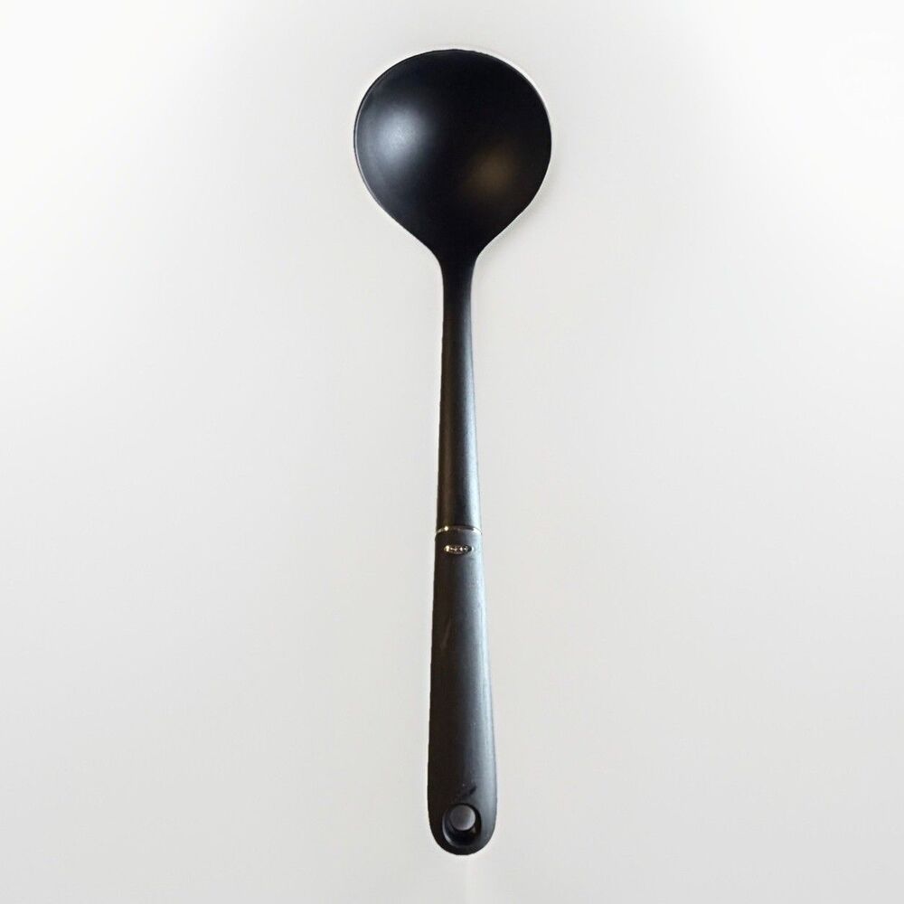 OXO Good Grips Black Nylon Soup Ladle Soft Comfortable Grip Dishwasher Safe 13”